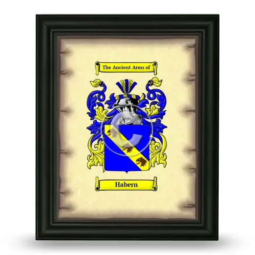Habern Coat of Arms Framed - Black