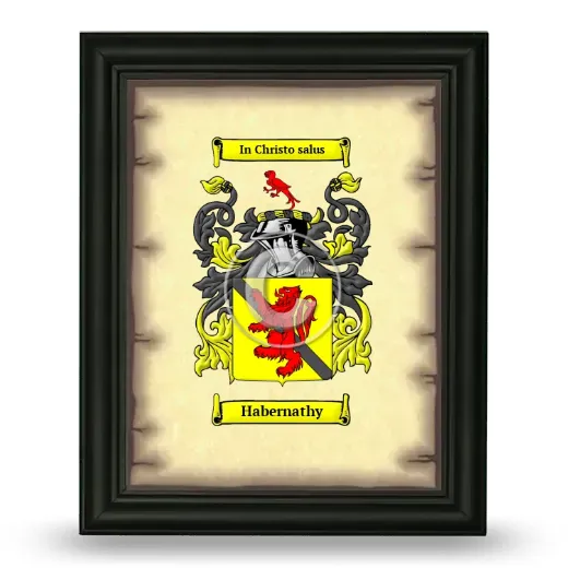 Habernathy Coat of Arms Framed - Black