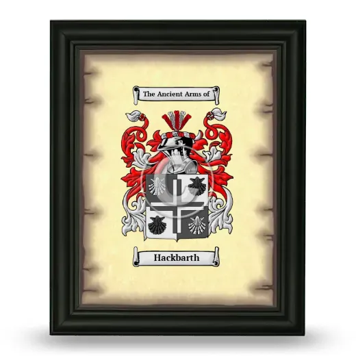 Hackbarth Coat of Arms Framed - Black