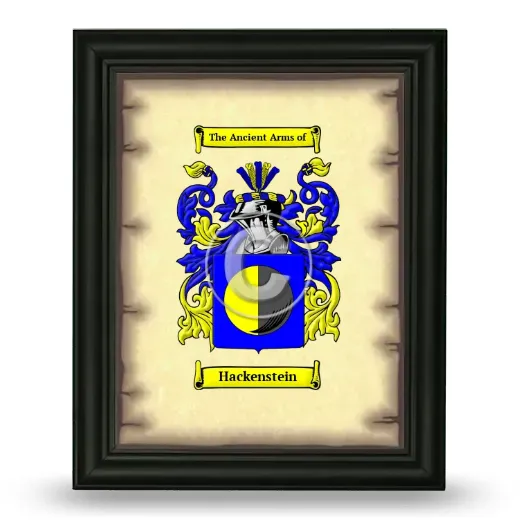 Hackenstein Coat of Arms Framed - Black