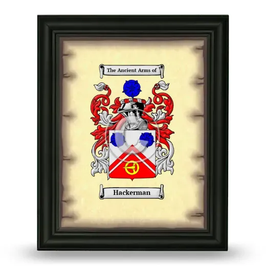 Hackerman Coat of Arms Framed - Black