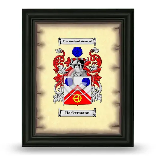 Hackermann Coat of Arms Framed - Black