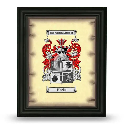 Hacks Coat of Arms Framed - Black