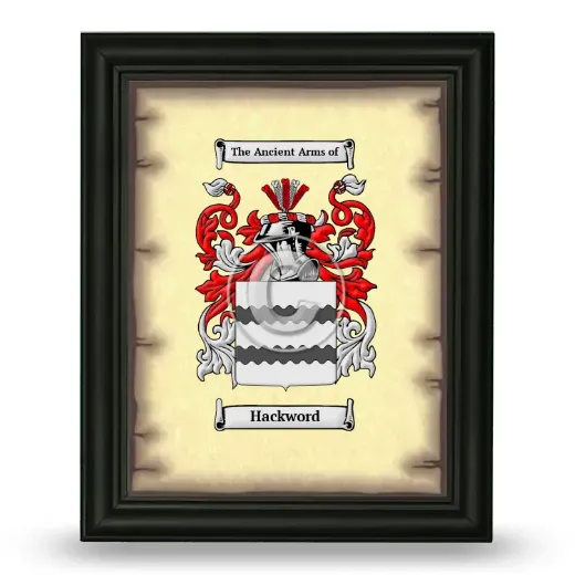 Hackword Coat of Arms Framed - Black