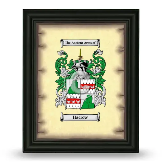 Hacrow Coat of Arms Framed - Black