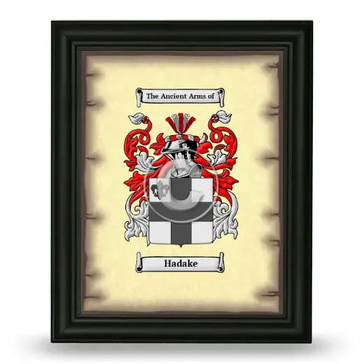 Hadake Coat of Arms Framed - Black