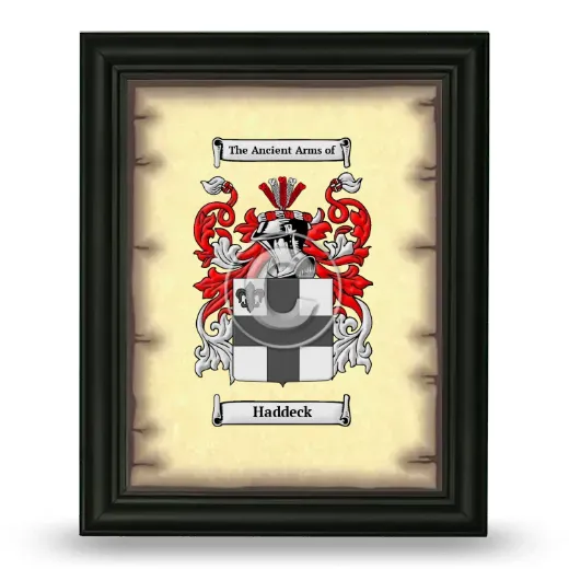 Haddeck Coat of Arms Framed - Black