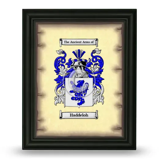 Haddeloh Coat of Arms Framed - Black