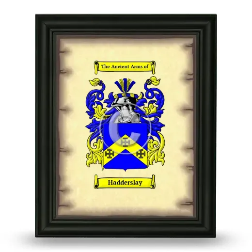 Hadderslay Coat of Arms Framed - Black