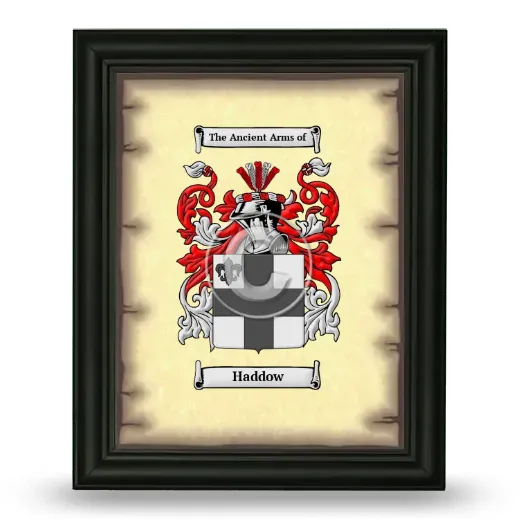 Haddow Coat of Arms Framed - Black