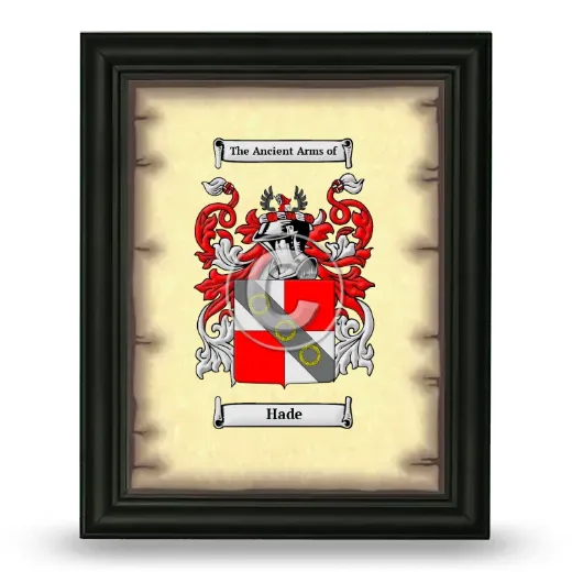 Hade Coat of Arms Framed - Black