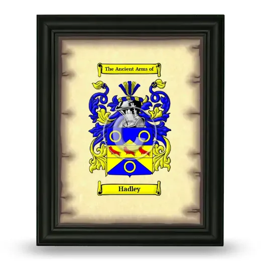 Hadley Coat of Arms Framed - Black