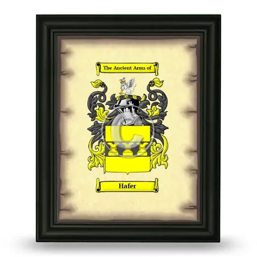 Hafer Coat of Arms Framed - Black