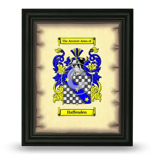 Haffenden Coat of Arms Framed - Black