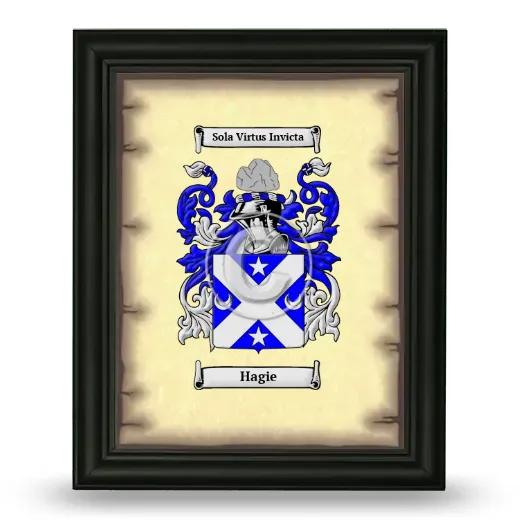 Hagie Coat of Arms Framed - Black