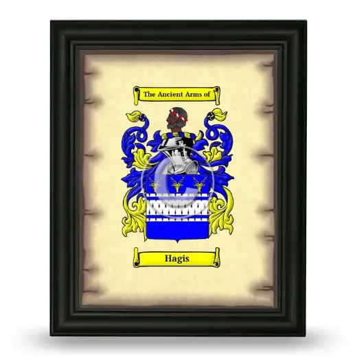 Hagis Coat of Arms Framed - Black