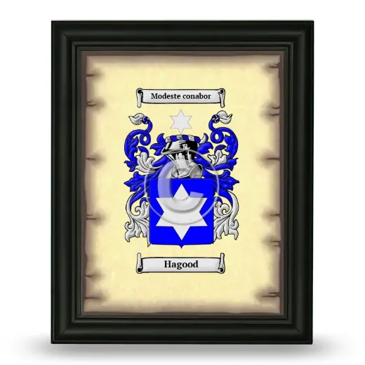 Hagood Coat of Arms Framed - Black