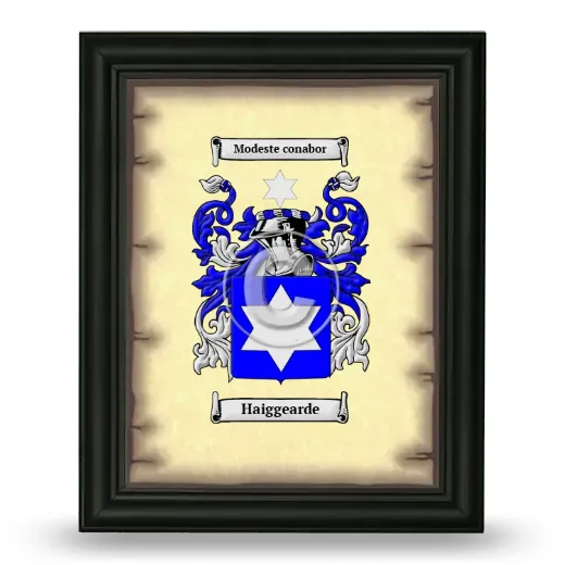 Haiggearde Coat of Arms Framed - Black