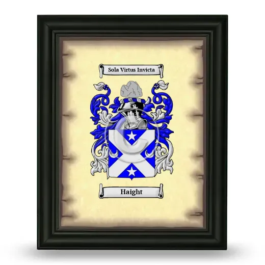 Haight Coat of Arms Framed - Black