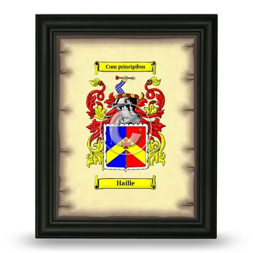 Haille Coat of Arms Framed - Black