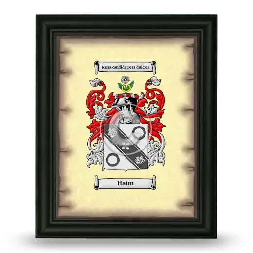 Haim Coat of Arms Framed - Black