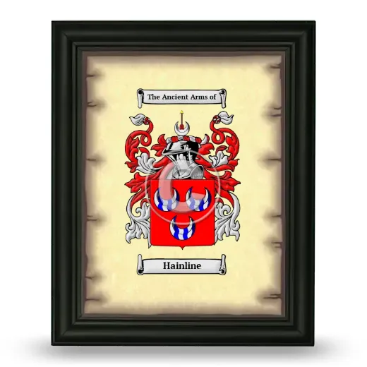 Hainline Coat of Arms Framed - Black