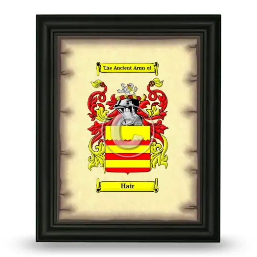 Hair Coat of Arms Framed - Black