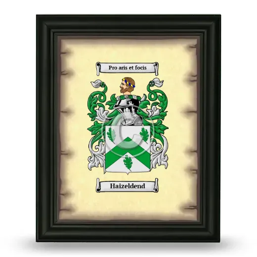 Haizeldend Coat of Arms Framed - Black