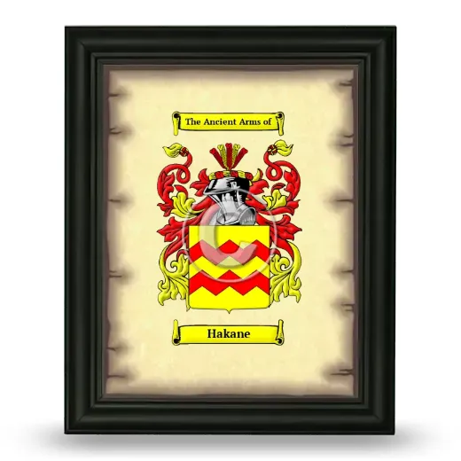 Hakane Coat of Arms Framed - Black