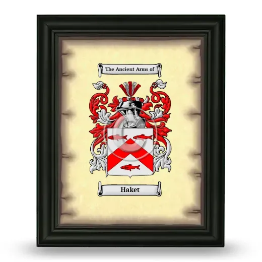 Haket Coat of Arms Framed - Black