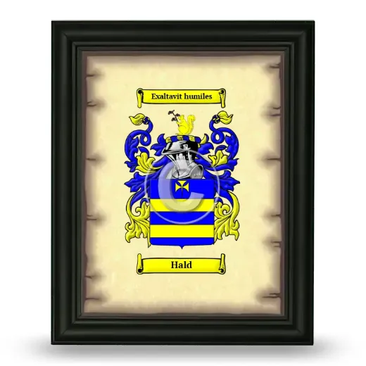 Hald Coat of Arms Framed - Black