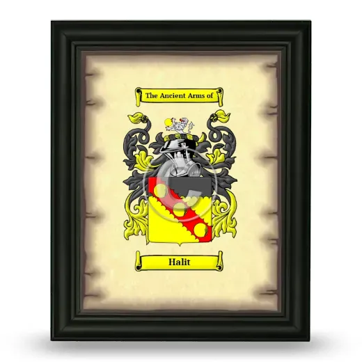 Halit Coat of Arms Framed - Black