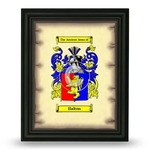 Halton Coat of Arms Framed - Black