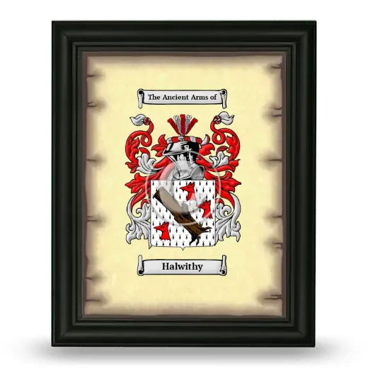 Halwithy Coat of Arms Framed - Black
