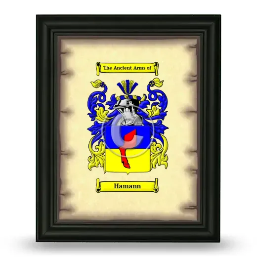 Hamann Coat of Arms Framed - Black