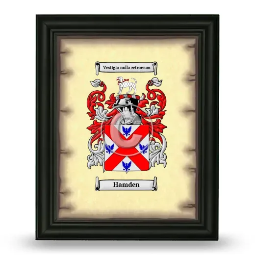 Hamden Coat of Arms Framed - Black