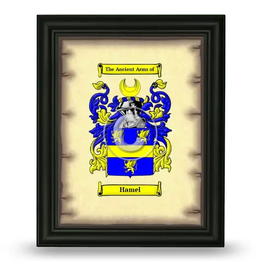 Hamel Coat of Arms Framed - Black