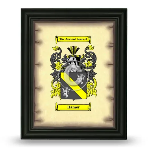 Hamer Coat of Arms Framed - Black
