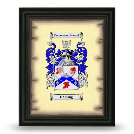 Haming Coat of Arms Framed - Black
