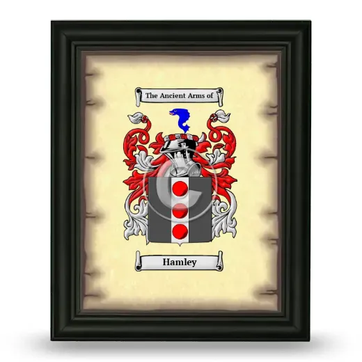 Hamley Coat of Arms Framed - Black