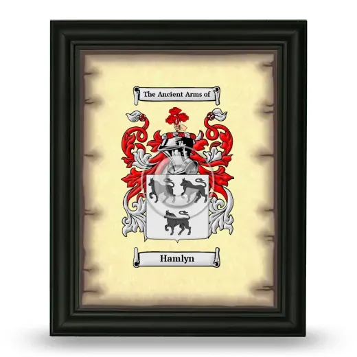 Hamlyn Coat of Arms Framed - Black