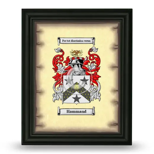 Hammand Coat of Arms Framed - Black