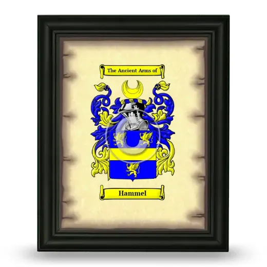 Hammel Coat of Arms Framed - Black