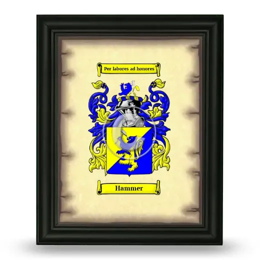 Hammer Coat of Arms Framed - Black