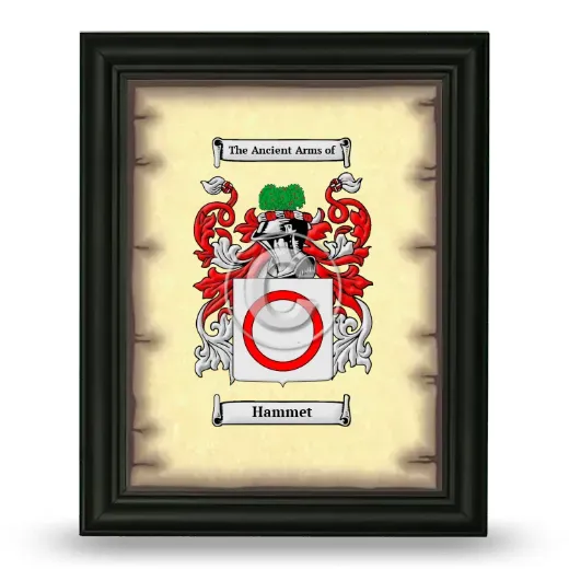 Hammet Coat of Arms Framed - Black