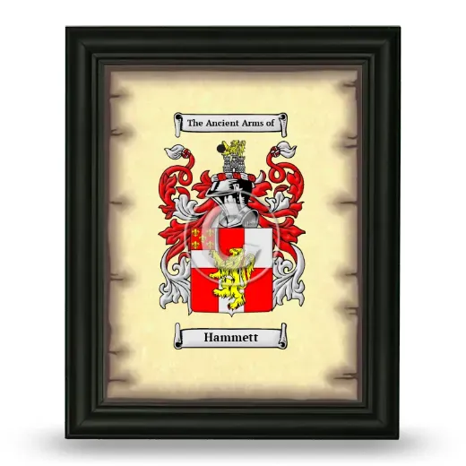 Hammett Coat of Arms Framed - Black