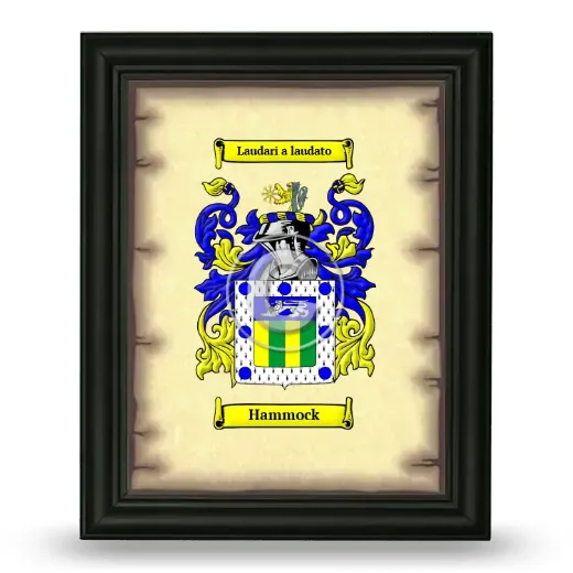 Hammock Coat of Arms Framed - Black