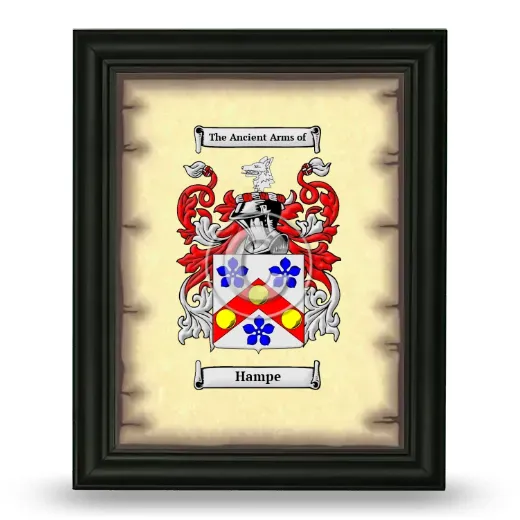 Hampe Coat of Arms Framed - Black