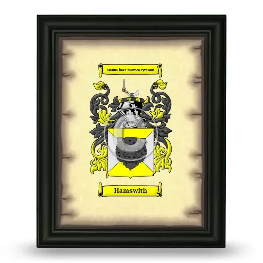 Hamswith Coat of Arms Framed - Black
