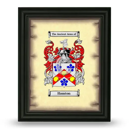 Hamton Coat of Arms Framed - Black